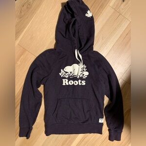 Roots dark purple hoodie